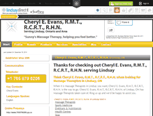 Tablet Screenshot of cheryl-e-evans-rmt-rcrt-rhn-lindsay.lindsaydirect.info